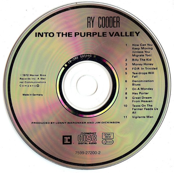 Ry Cooder - Into The Purple Valley (CD, Album)