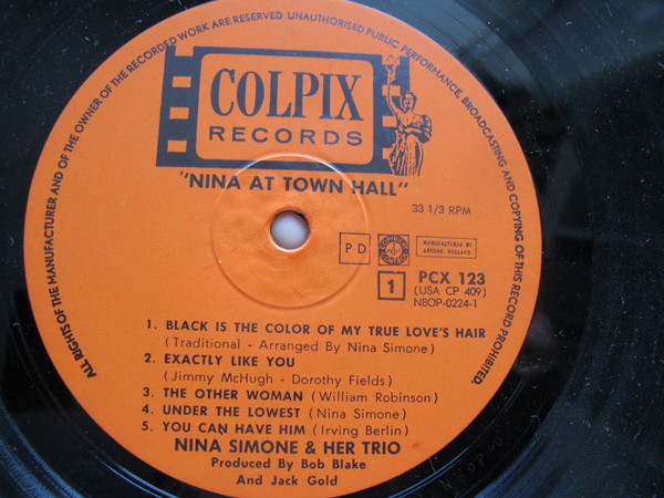 Nina Simone - Nina Simone At Town Hall (LP, Album)