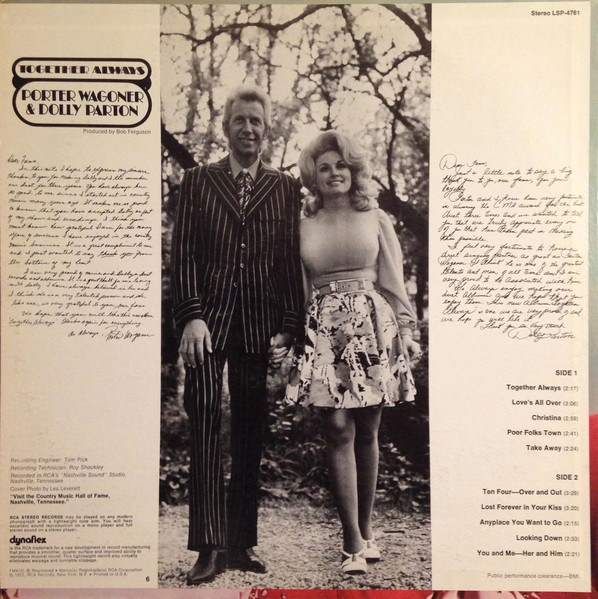 Porter Wagoner & Dolly Parton* - Together Always (LP, Album, Ind)