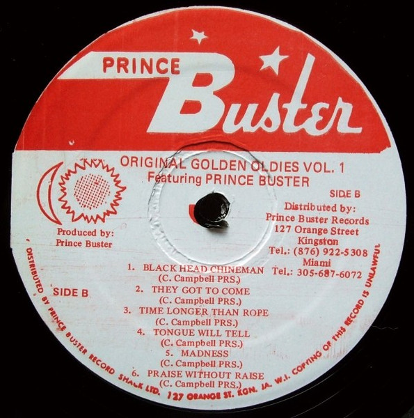 Prince Buster - Prince Buster Record Shack Presents The Original Golden Oldies Vol. 1 (LP, Comp, RE)