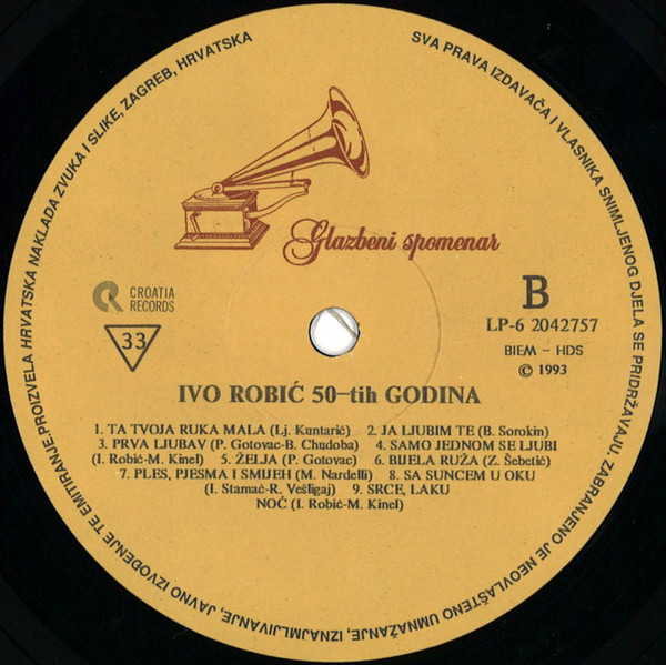 Ivo Robić - Ivo Robić 50-ih Godina (LP, Comp, Mono)