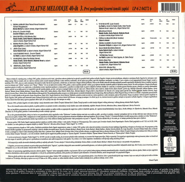 Various - Zlatne Melodije 40-ih 3 (LP, Comp, Mono)