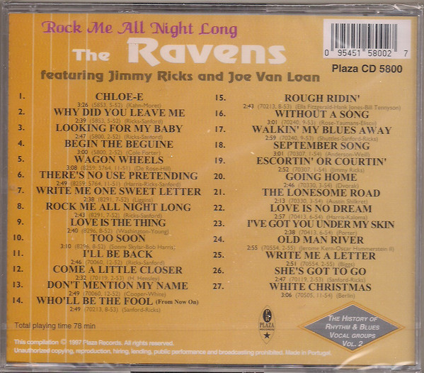 The Ravens (2) - Rock Me All Night Long: The Years 1951-54 (CD, Comp)
