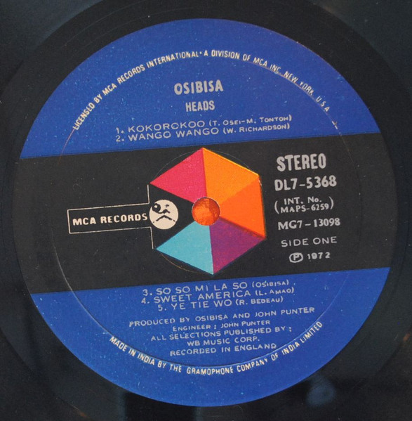 Osibisa - Heads (LP, Album)