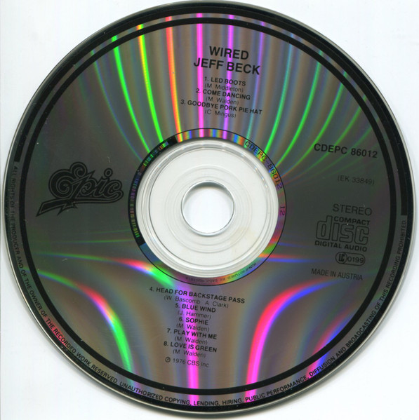 Jeff Beck - Wired (CD, Album, RE)
