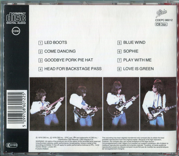 Jeff Beck - Wired (CD, Album, RE)