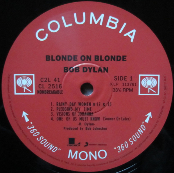 Bob Dylan - Blonde On Blonde (2xLP, Album, Mono, RE, Gat)