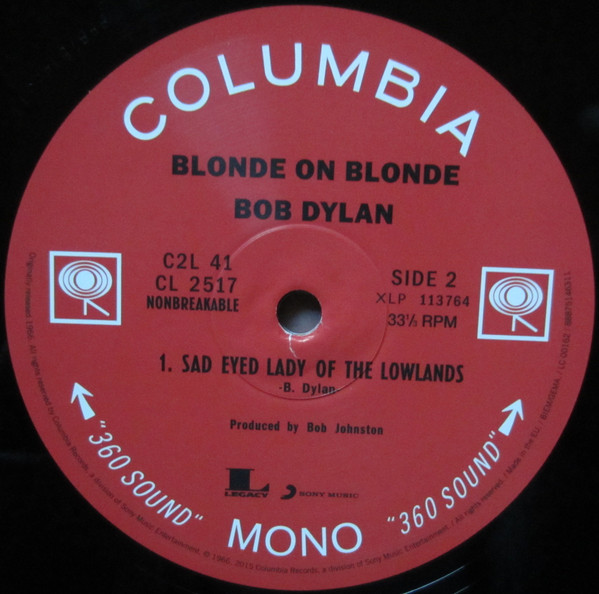 Bob Dylan - Blonde On Blonde (2xLP, Album, Mono, RE, Gat)