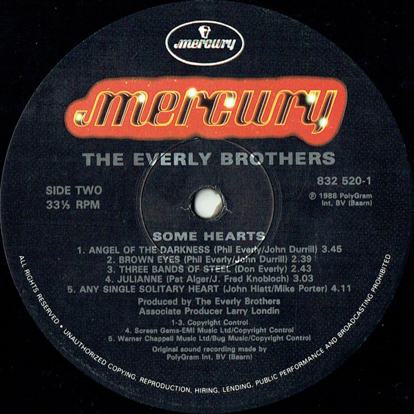 The Everly Brothers* - Some Hearts... (LP, Album, RE)