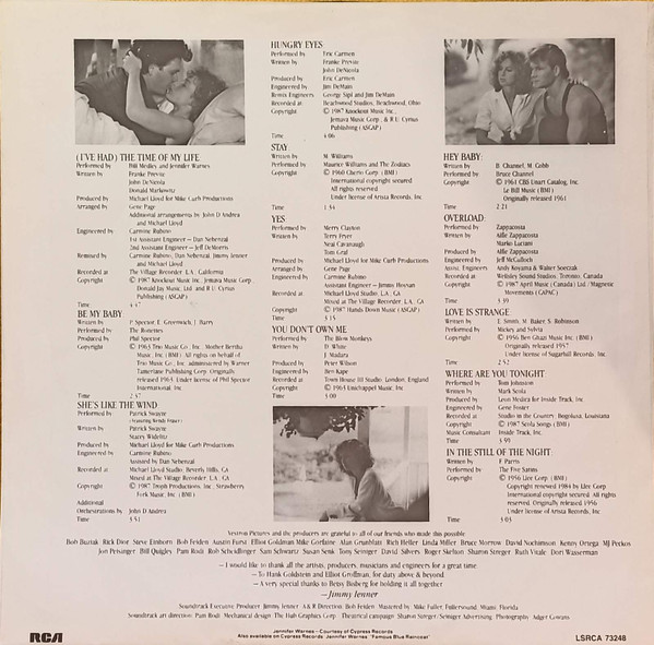 Various - Dirty Dancing (Original Soundtrack) (LP, Album, Comp)