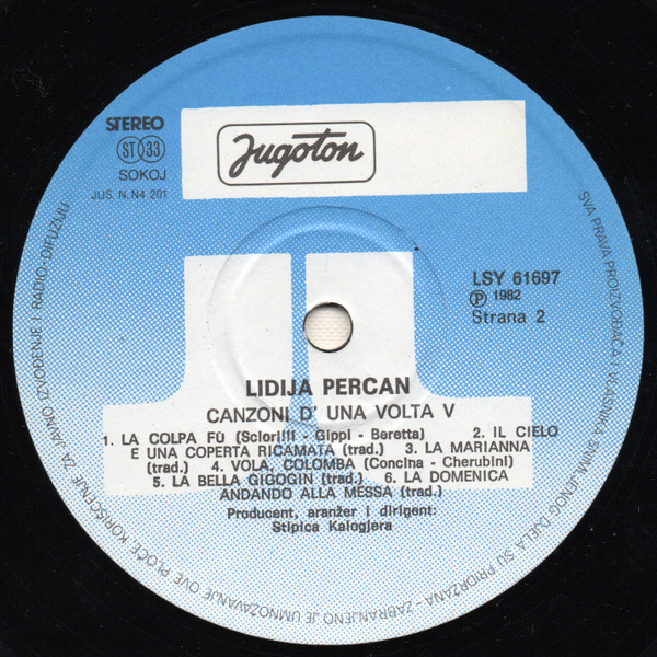 Lidija Percan - Canzoni D' Una Volta V (LP, Album, Ora)