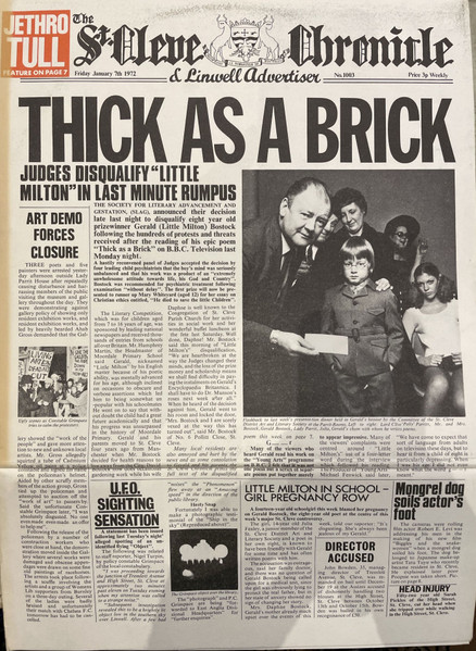 Jethro Tull - Thick As A Brick (LP, Album, RE, Gat)
