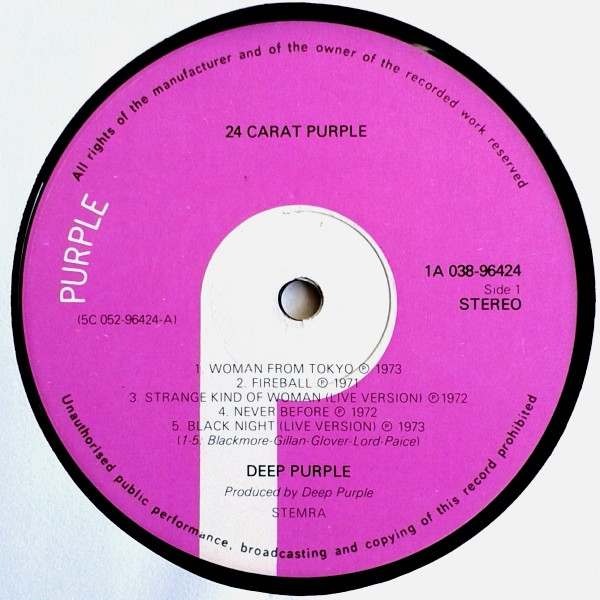 Deep Purple - 24 Carat Purple (LP, Comp, RE)