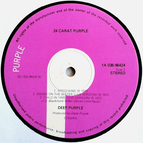 Deep Purple - 24 Carat Purple (LP, Comp, RE)