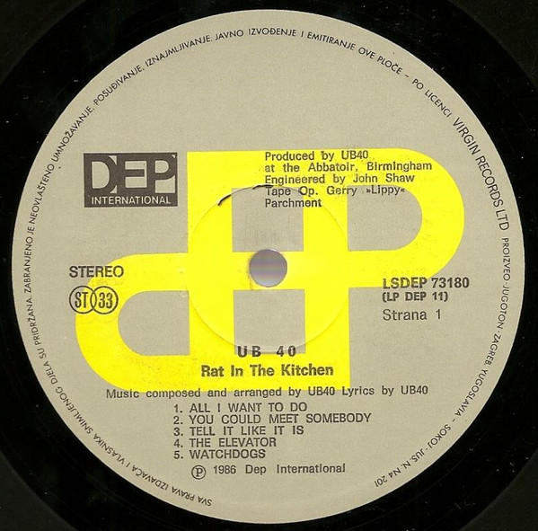 UB40 - Rat In The Kitchen (LP, Album)