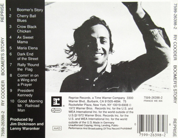 Ry Cooder - Boomer's Story (CD, Album, RE)