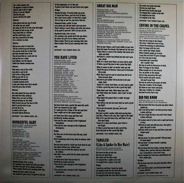 Don McLean - Homeless Brother (LP, Album, Ter)