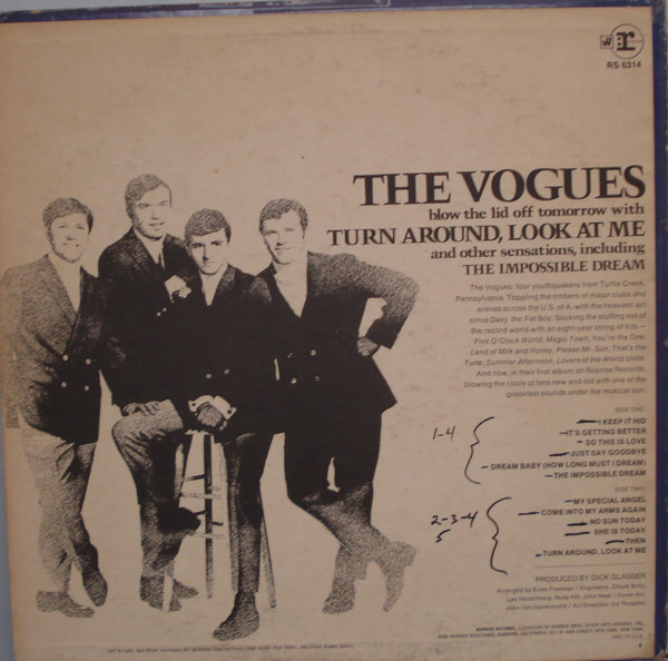 The Vogues - Turn Around, Look At Me (LP, Album, Ter)