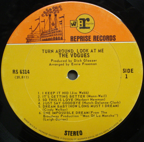 The Vogues - Turn Around, Look At Me (LP, Album, Ter)