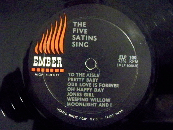 The Five Satins - The 5 Satins Sing (LP, Album, Mono)