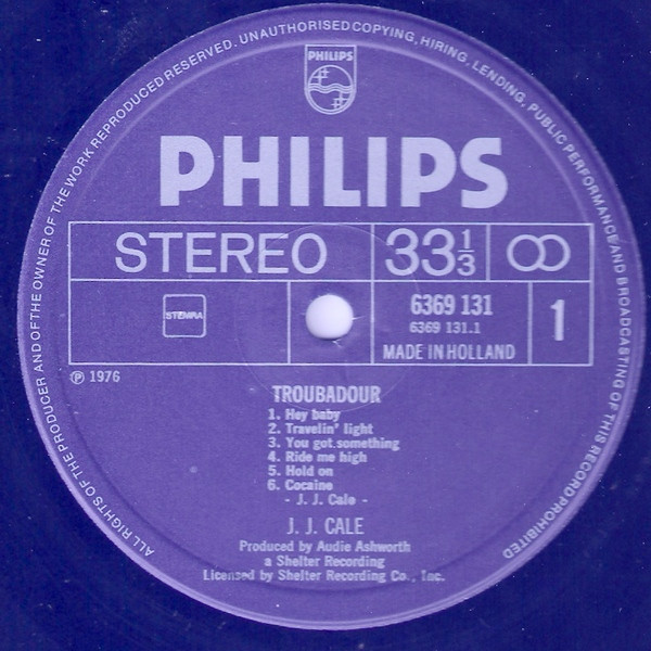 J.J. Cale - Troubadour (LP, Album)