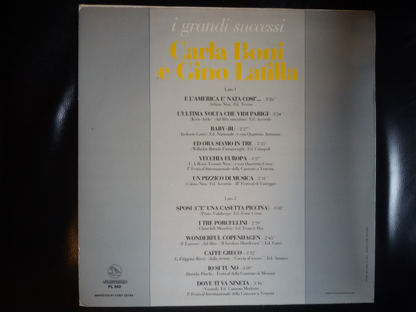 Carla Boni E Gino Latilla - I Grandi Successi (LP, Comp)