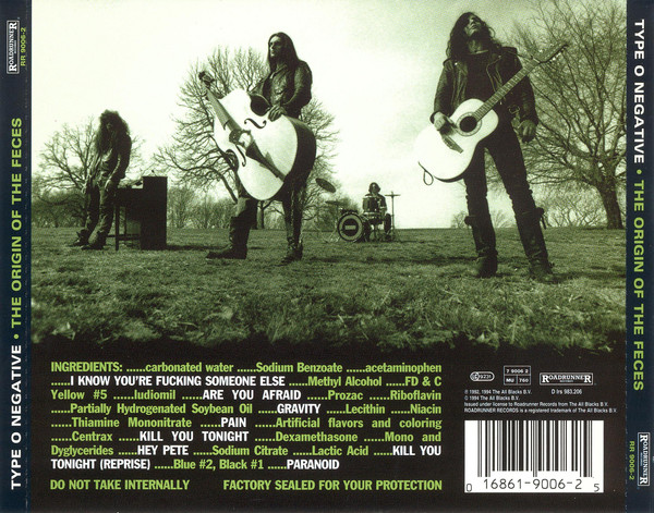 Type O Negative - The Origin Of The Feces (CD, Album, RE, RM)