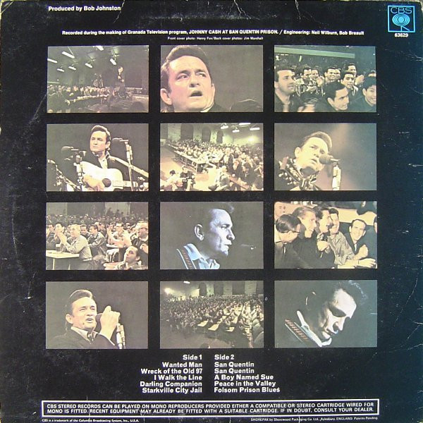 Johnny Cash - Johnny Cash At San Quentin (LP, Album, Sho)