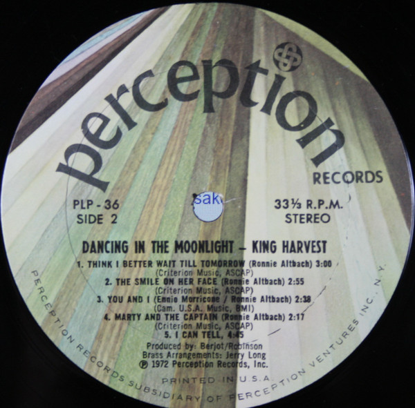 King Harvest - Dancing In The Moonlight (LP, Album, Bes)