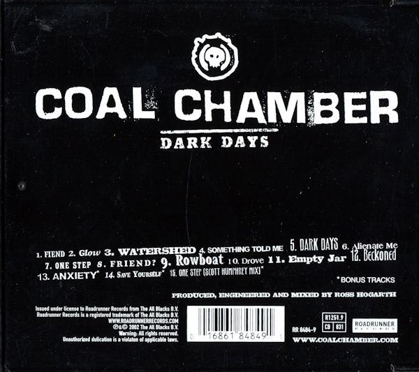 Coal Chamber - Dark Days (CD, Album, Ltd)