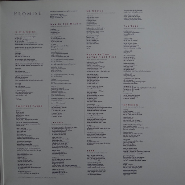 Sade - Promise (LP, Album, Whi)