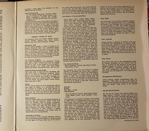 Benny Goodman - The Famous 1938 Carnegie Hall Jazz Concert  (2xLP, Gat)