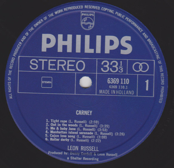 Leon Russell - Carney (LP, Album)
