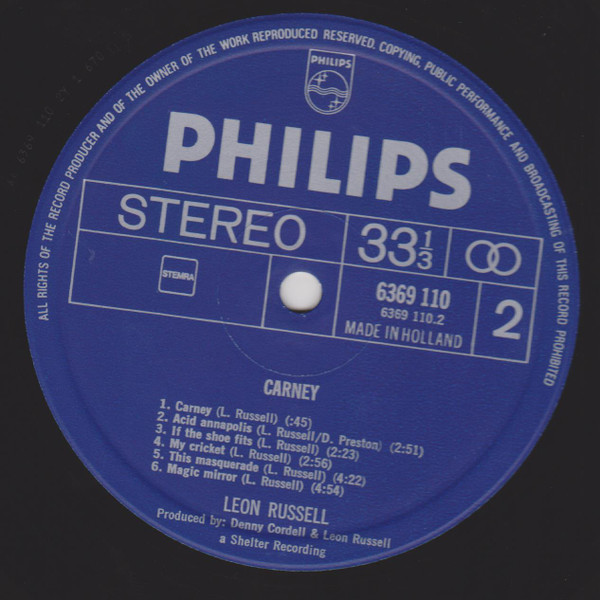 Leon Russell - Carney (LP, Album)