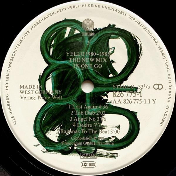 Yello - 1980 - 1985 The New Mix In One Go (2xLP, Comp, P/Mixed, PDO)