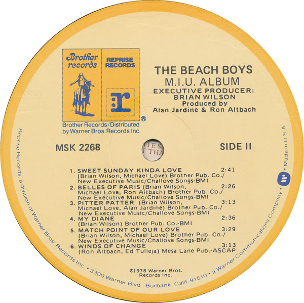 The Beach Boys - M.I.U. Album (LP, Album, Jac)