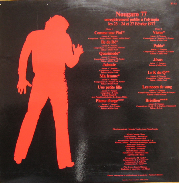 Claude Nougaro - Nougaro 77 - Enregistrement Public A L'Olympia (2xLP, Album)