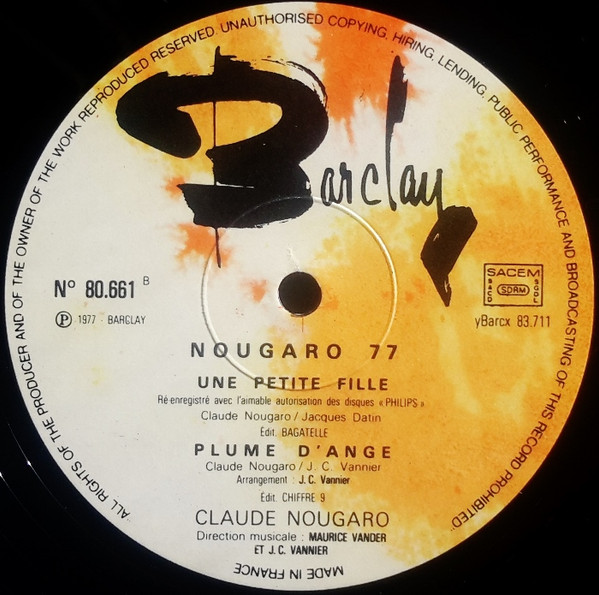 Claude Nougaro - Nougaro 77 - Enregistrement Public A L'Olympia (2xLP, Album)