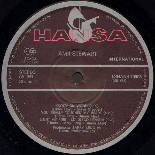 Amii Stewart - Knock On Wood (LP, Album)