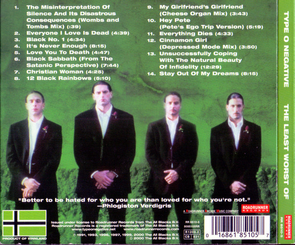 Type O Negative - The Least Worst Of (CD, Comp, RM, Dig)