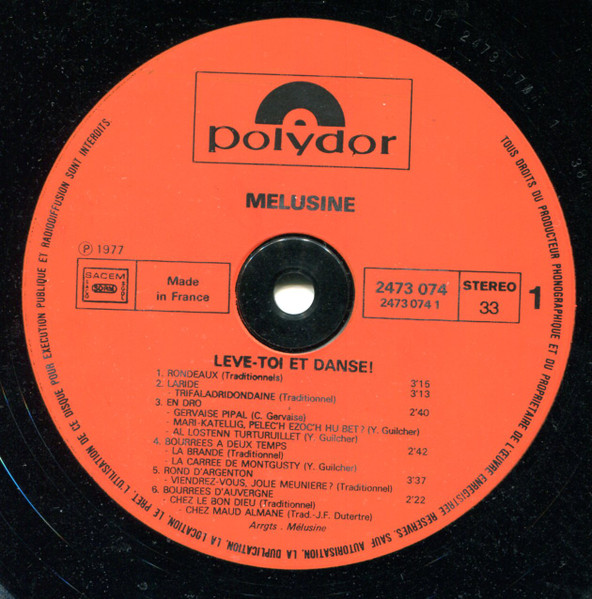 MÃ©lusine - LÃ¨ve-Toi Et Danse (LP, Album, RE)