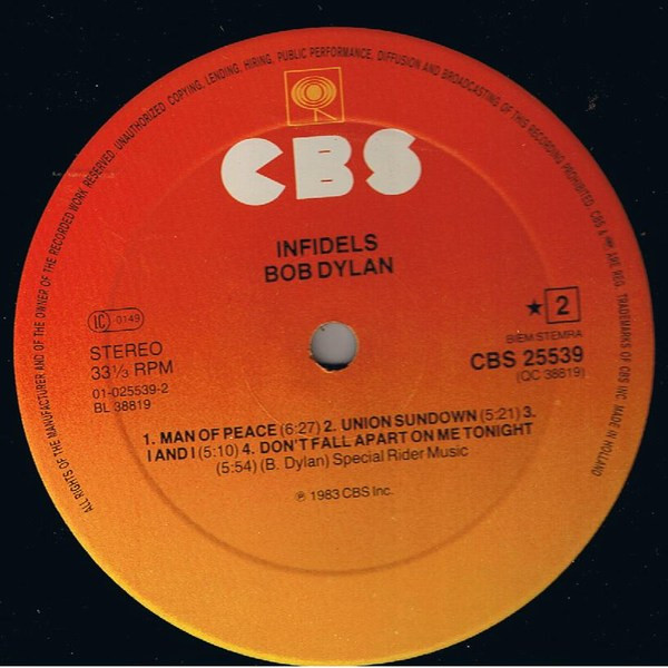 Bob Dylan - Infidels (LP, Album)