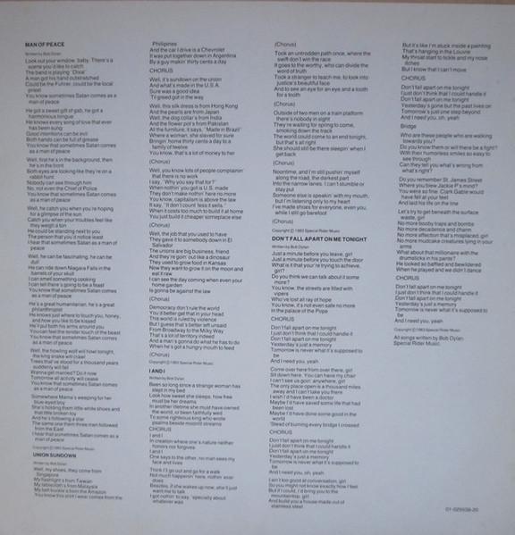 Bob Dylan - Infidels (LP, Album)