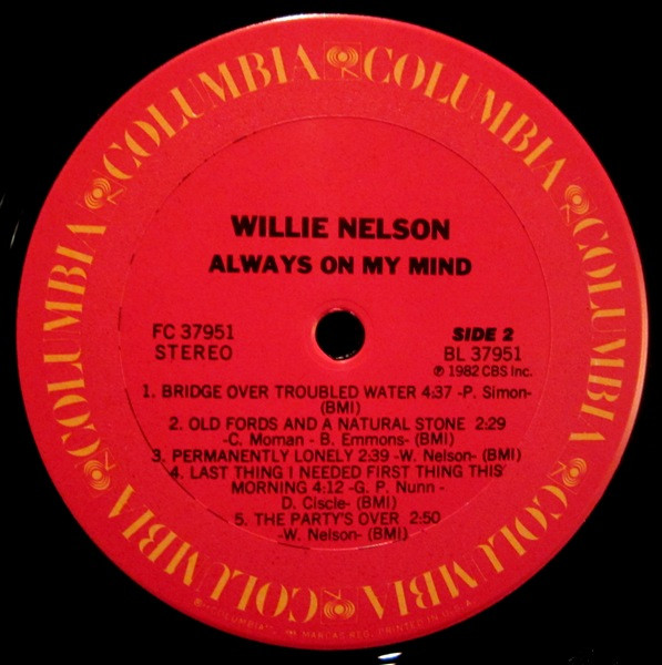 Willie Nelson - Always On My Mind (LP, Album, Ter)