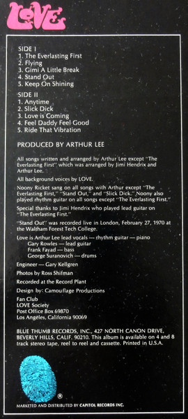 Love - False Start (LP, Album, Los)