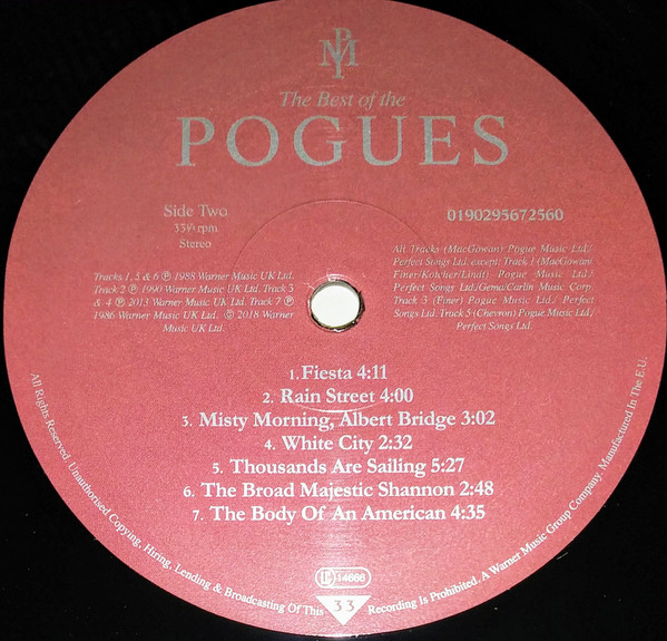 The Pogues - The Best Of The Pogues (LP, Comp, RE)