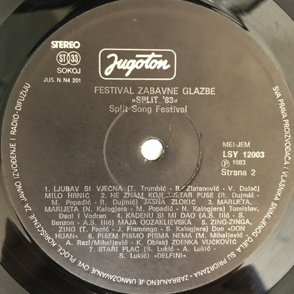 Various - Festival Zabavne Glazbe Split '83 (2xLP, Album)