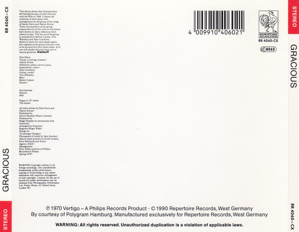 Gracious - Gracious! (CD, Album, RE)