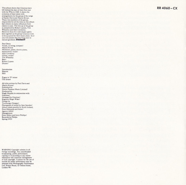 Gracious - Gracious! (CD, Album, RE)