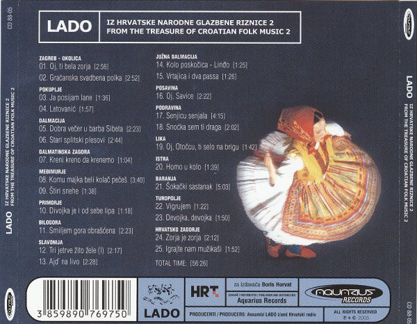 Lado (2) - Iz Hrvatske Narodne Glazbene Riznice 2 / From The Treasure Of Croatian Folk Music 2 (CD, Album)